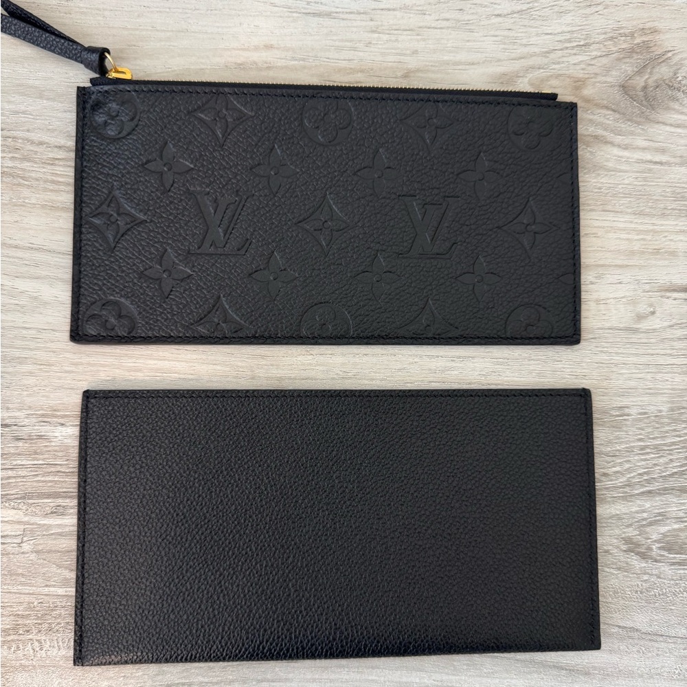 Cardholder sold ! Set of Louis Vuitton Black Leather Felicie inserts…